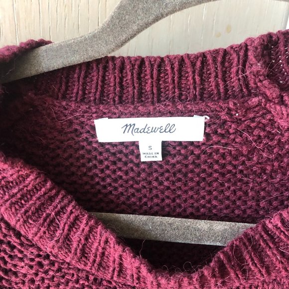 Madewell Cranberry Sweater Size Small - Picture 3 of 4